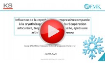 Influence de la cryothérapie compressive comparée à la cryothérapie classique, sur la récupération articulaire, trophique et fonctionnelle, après une arthroplastie totale de genou